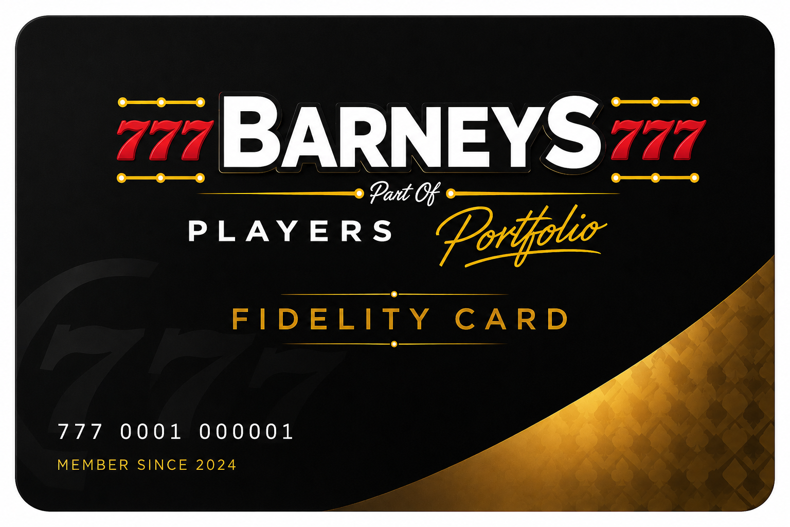 Barneys 777 Fidelity Card